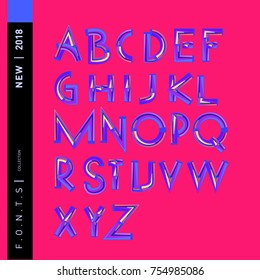 Vector Alphabet Typography Logo letter  with Cartoon Curvy Style