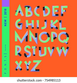 Vector Alphabet Typography Logo letter  with Cartoon Curvy Style
