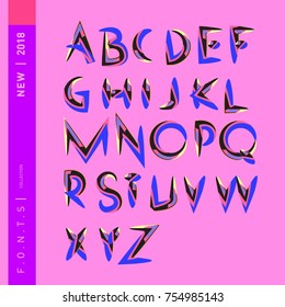 Vector Alphabet Typography Logo letter  with Cartoon Curvy Style