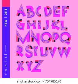 Vector Alphabet Typography Logo letter  with Cartoon Curvy Style