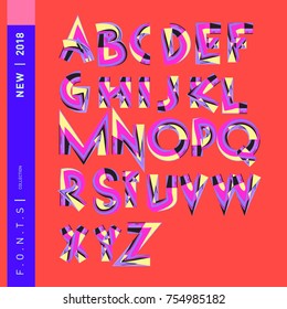 Vector Alphabet Typography Logo letter  with Cartoon Curvy Style