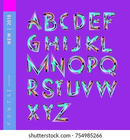 Vector Alphabet Typography Logo letter  with Cartoon Curvy Style