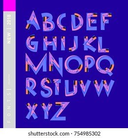 Vector Alphabet Typography Logo letter  with Cartoon Curvy Style