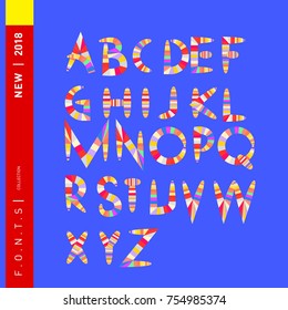 Vector Alphabet Typography Logo letter  with Cartoon Curvy Style