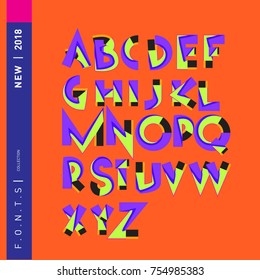 Vector Alphabet Typography Logo letter  with Cartoon Curvy Style