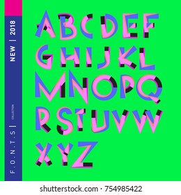 Vector Alphabet Typography Logo letter  with Cartoon Curvy Style