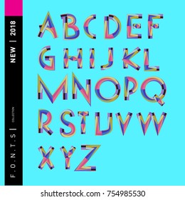 Vector Alphabet Typography Logo letter  with Cartoon Curvy Style