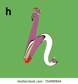 Vector Alphabet Typography Logo letter  with Cartoon Curvy Style