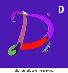 Vector Alphabet Typography Logo letter  with Cartoon Curvy Style