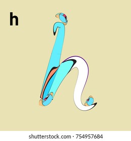 Vector Alphabet Typography Logo and Symbol letter with Cartoon Curvy Style
