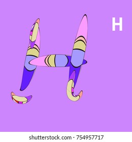 Vector Alphabet Typography Logo and Symbol letter with Cartoon Curvy Style