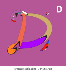 Vector Alphabet Typography Logo and Symbol letter with Cartoon Curvy Style