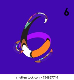 Vector Alphabet Typography Logo and Symbol letter with Cartoon Curvy Style