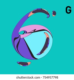 Vector Alphabet Typography Logo and Symbol letter with Cartoon Curvy Style