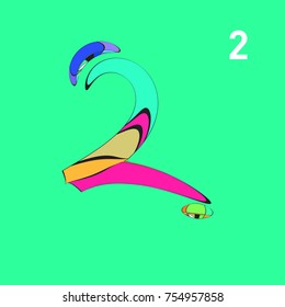 Vector Alphabet Typography Logo and Symbol letter with Cartoon Curvy Style