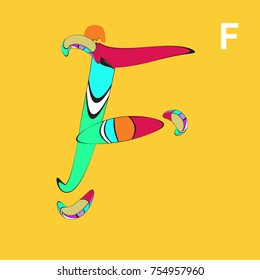 Vector Alphabet Typography Logo and Symbol letter with Cartoon Curvy Style
