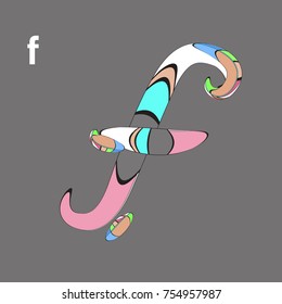 Vector Alphabet Typography Logo and Symbol letter with Cartoon Curvy Style