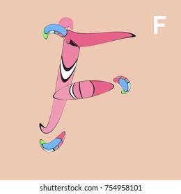 Vector Alphabet Typography Logo and Symbol letter with Cartoon Curvy Style