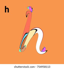 Vector Alphabet Typography Logo and Symbol letter with Cartoon Curvy Style