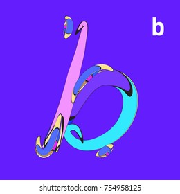 Vector Alphabet Typography Logo and Symbol letter with Cartoon Curvy Style