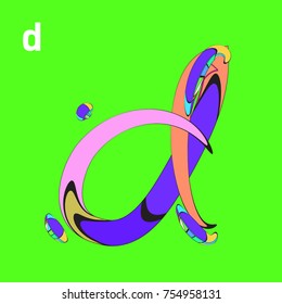 Vector Alphabet Typography Logo and Symbol letter with Cartoon Curvy Style