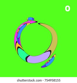 Vector Alphabet Typography Logo and Symbol letter with Cartoon Curvy Style