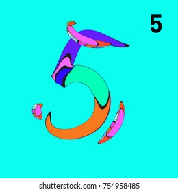 Vector Alphabet Typography Logo and Symbol letter with Cartoon Curvy Style