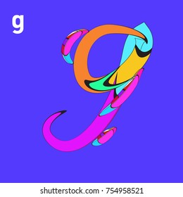 Vector Alphabet Typography Logo and Symbol letter with Cartoon Curvy Style
