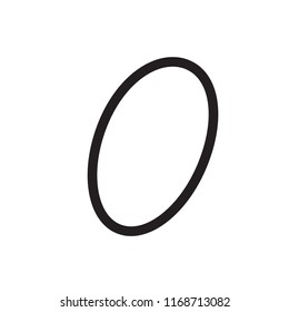 Vector alphabet, typography,.Handwritten font, black on white. o letter