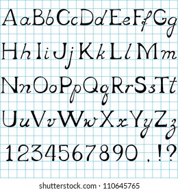 vector Alphabet, uppercase and lowercase letters