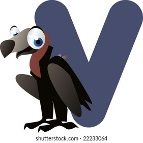 vector alphabet: V is for vulture