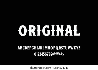 fuente vectorial vintage, diseño de tipo de letra, fondo de estilo blanco y negro