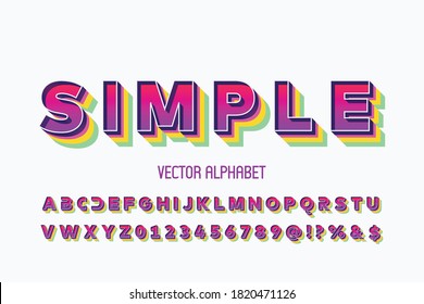 vector alphabet, vintage font, typography vector, orange and white background, letters and numbers