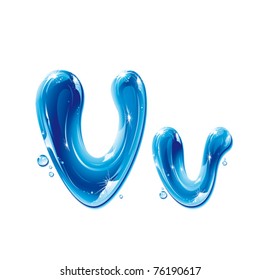 Vector Alphabet, Water Letter V