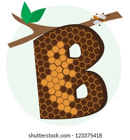 vector alphabetical of honeycomb
