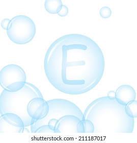 vector of alphabetical from soap bubble letter E