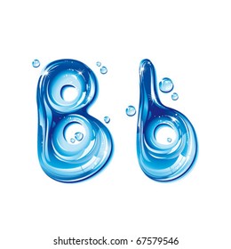 vector alphabetical water letter B