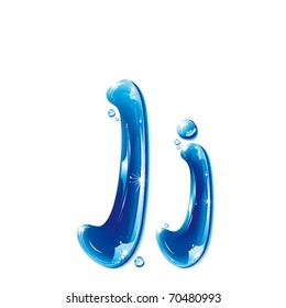 vector alphabetical water letter J