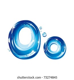 vector alphabetical water letter O