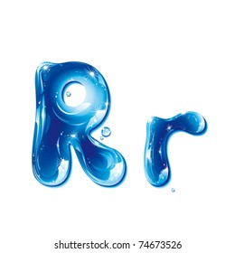 Vector Alphabetical Water Letter R