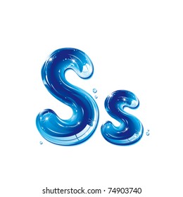 vector alphabetical water letter S