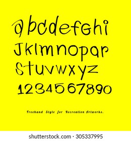 Vector Alphabets and Numbers template