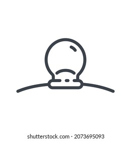 Vector alternative medicine line icon isolated on transparent background. Cupping treatment sign