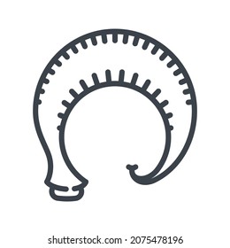Vector alternative medicine line icon isolated on transparent background. Hirudotherapy treatment sign