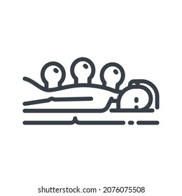 Vector alternative medicine line icon isolated on transparent background. Cupping treatment sign
