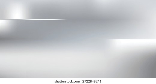 Folha cinza de alumínio vetorial com reflexão. Platina e titânio abstrato frio simples. Moderno Design na moda em vetor EPS 10