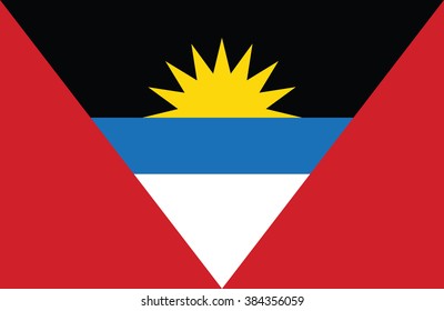 Vector of amazing Antigua and Barbuda flag.