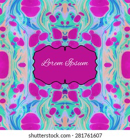 vector amazing artwork invitation,  drawing on the water ethnic abstract pattern