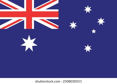 Vector de la increíble bandera australiana.	