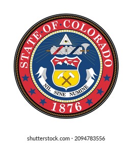 Vector Of Amazing Colorado State Flag.